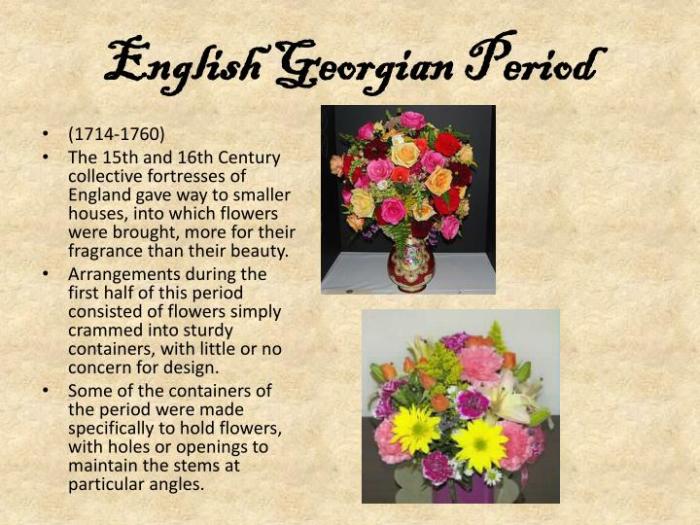 English georgian period floral design