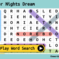 A midsummer night's dream crossword puzzle answers