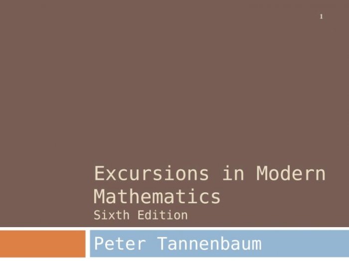 Excursions in modern mathematics peter tannenbaum