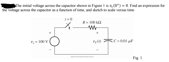 Voltage capacitor parallel drop circuit across total physics determining